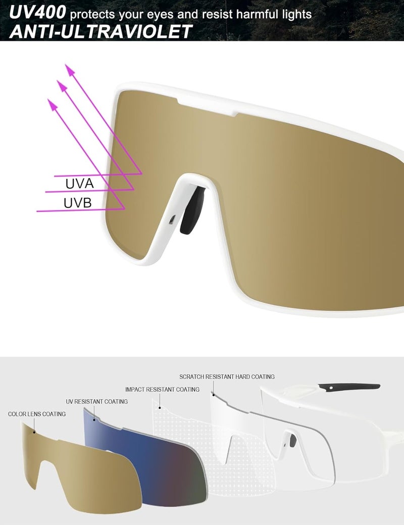 BangLong Polarized Sports Sunglasses for Men Women, UV Protection Sun Glasses for Baseball Running Cycling Fishing - Image 5